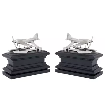 Держатель для книг Eichholtz Bookend Hydroplane set of 2 Nickel