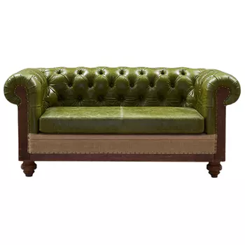 Диван Deconstructed Chesterfield Sofa double green leather