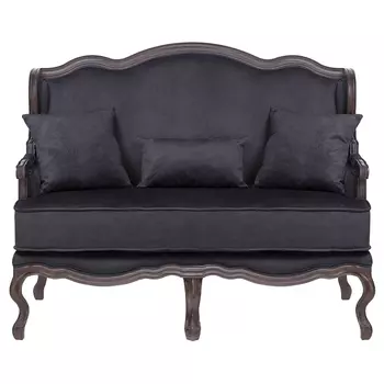Диван двухместный George Grand Seating black velour