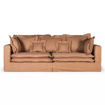 Диван Evelyn Textile Brown Sofa