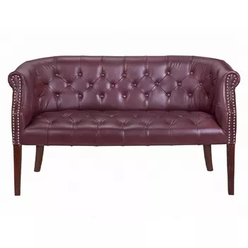 Диван из натуральной кожи на 4-х деревянных ножках из массива бука Chloe Leather Seating vine