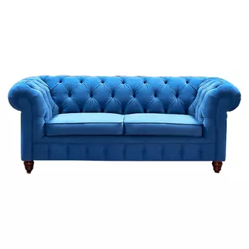 Диван Mini Kensington double blue velor