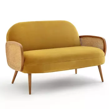 Диван Morten Wicker Sofa Горчичный