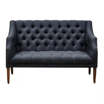 Диван Morton Capitone Sofa темно-серый лен