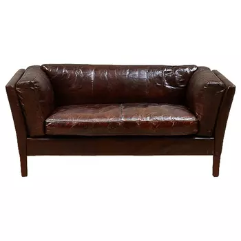 Диван RH SORENSEN Sofa Brown leather double