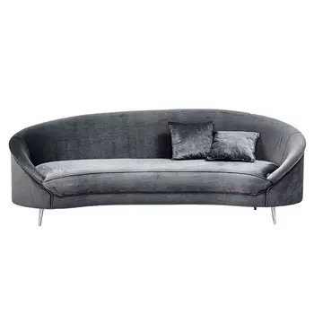 Диван с мягкой обивкой из ткани серый Ethan Sofa