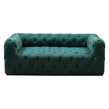 Диван Soho tufted green velor