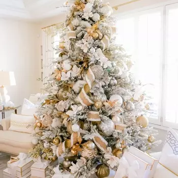 Дизайнерская Елка Премиум с Золотым Декором Christmas Tree Golden Tale