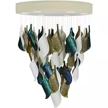 Дизайнерская люстра Turquoise Flower Petals высота 70 см
