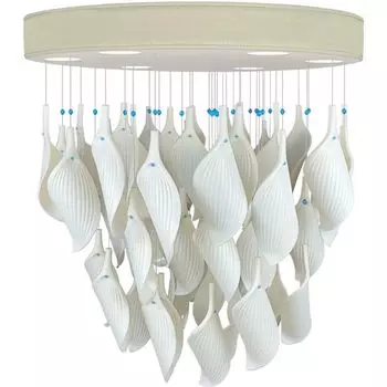 Дизайнерская люстра White Flower Petals высота 60 см