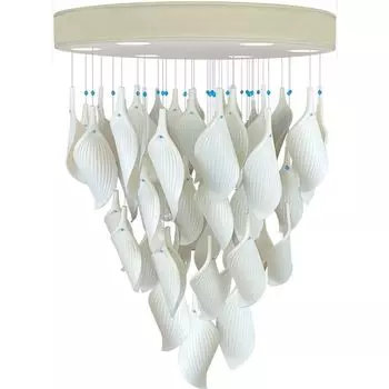 Дизайнерская люстра White Flower Petals высота 70 см