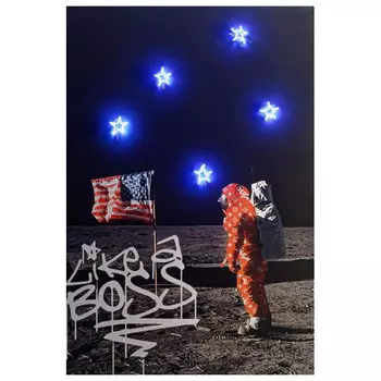 Дизайнерский Постер Неоновый светящийся Like a Boss