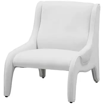 Дизайнерское кресло белое в мягкой велюровой обивке Granger Armchair White