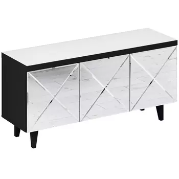 Длинная тумба с зеркальным декором Arden Cabinet