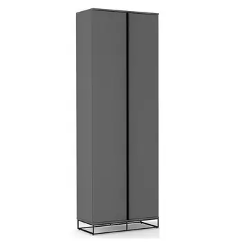 Двухдверный шкаф цвета графит Strict Lines