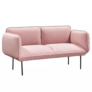 Двухместная Софа Elsa 2 Seater Sofa Розовый велюр