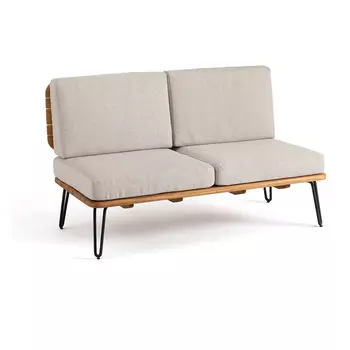 Двухместный диван из акации без подлоконтиков Amra