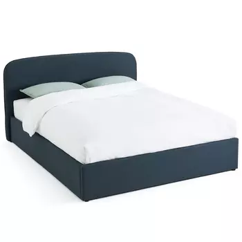 Двуспальная кровать с подъемным механизмом Mathise Bed Deep Blue