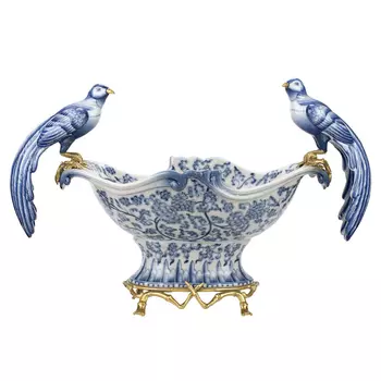 Фарфоровая чаша с птицами Blue and White