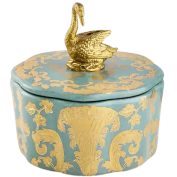 Фарфоровая шкатулка Swan Lake