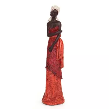 Фигурка негритянка в красном платье Lady in Red