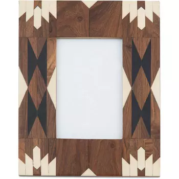 Фоторамка кость Brown Indian Wood Bone Inlay photo frame