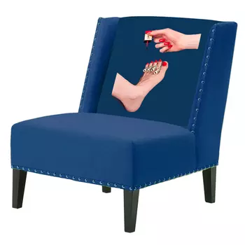 FUN Armchair "Pedicure" Blue Дизайнерское кресло с цветным принтом