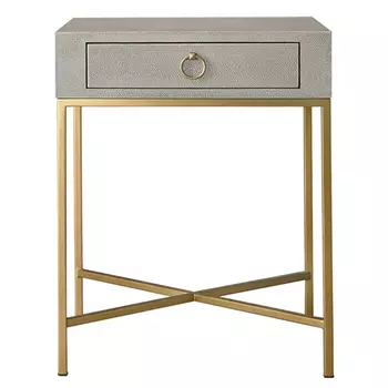 Gaston Stingray Texture Gray Side Table Приставной стол серый скат
