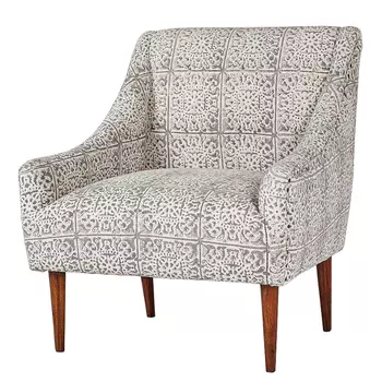 Gray Ornament Armchair Кресло серый орнамент