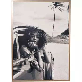 Холст Tropical auto vibe with a girl