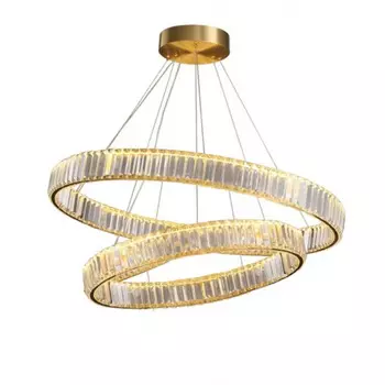 Хрустальная Люстра Crystal Ring Два Кольца Золото