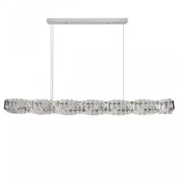 Хрустальная Люстра Long Transparent Cubes Серебро