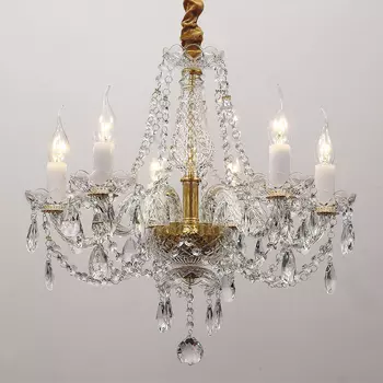 Хрустальная люстра со стеклянными рожками CRYSTAL LAMPS