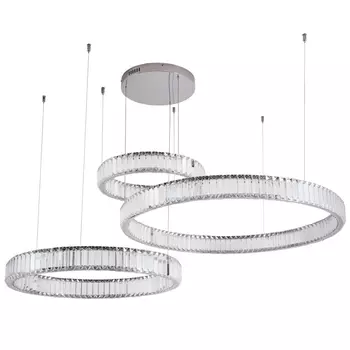 Хрустальная Люстра Триптих Crystal Ring Хром