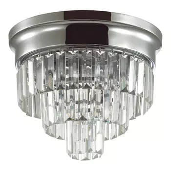 Хрустальная потолочная люстра Crystal Fountain Хром