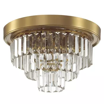 Хрустальная потолочная люстра Crystal Fountain Латунь