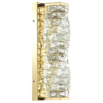 Хрустальное Бра Reduced Transparent Cubes Золотое