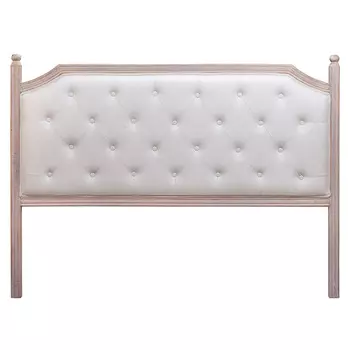 Изголовье кровати бежевое с мягкой обивкой из льна Emma Headboard