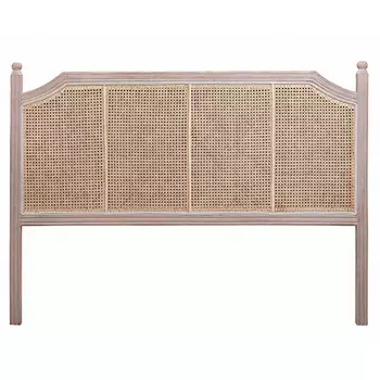 Изголовье кровати коричневое с обивкой из ротанга Olivia Headboard