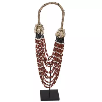 Этническое длинное ожерелье из бус и ракушек Aboriginal Long Necklace