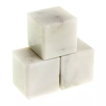 Камни для охлаждения виски из белого мрамора Natural Stone Cube