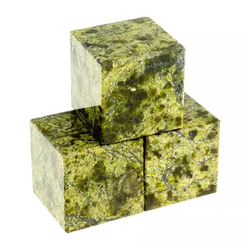 Камни для охлаждения виски из натурального камня змеевик Natural Stone Cube