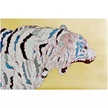 Картина белый Тигр White Predatory Tiger