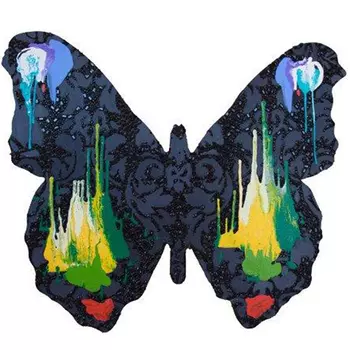 Картина “Black Damask Dramafly Cut Out”