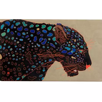 Картина Чёрный Ягуар Black Predatory Jaguar