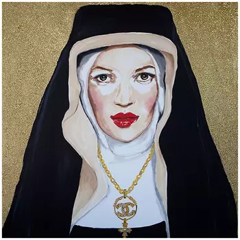 Картина Kate Moss with Byzantine Chanel Necklace
