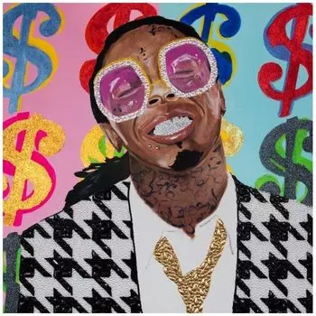 Картина Lil Wayne with Money Background, And Houndstooth Jacket