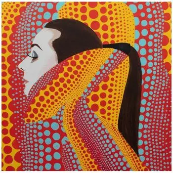 Картина She Dreamed of Kusama in Red and Yellow