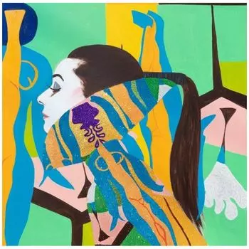 Картина She Dreamed of Matisse in Blue, Green, and Yellow