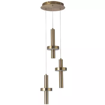 Каскадный светильник с 3-мя плафонами Flos Brass Metal Acrylic Trio Hanging Lamp